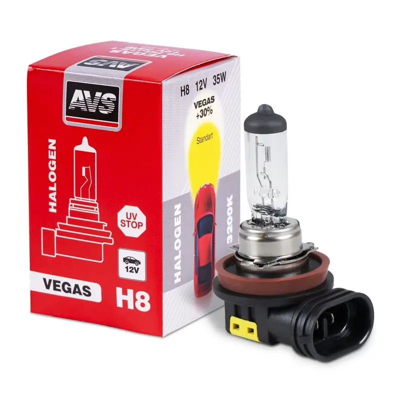 Галогенная лампа AVS Vegas H8.12V.35W.1шт.