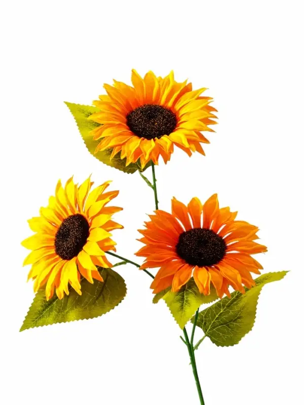 Цветы искусственные &laquo;Подсолнух галант&raquo;, h=60 см, d=12 см, оранжевые
