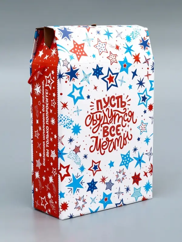 Коробка подарочная новогодняя «Звездная сумка» 22.5×34×10 см Коробка подарочная новогодняя «Звездная сумка» 22.5×34×10 см