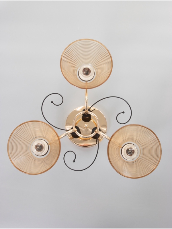 Люстра Люстра "Кольцо" 3х40Вт Е27 золото 48х48х24см