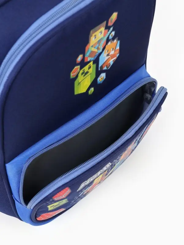 Рюкзак школьный, с эргономичной спинкой &laquo;Пиксели&raquo;