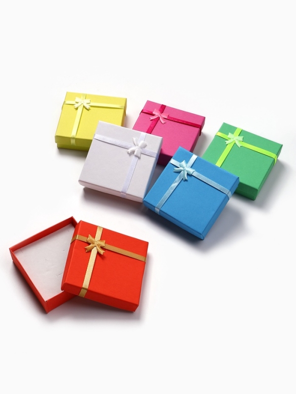 Коробочка подарочная под набор "Неон", 9*9 см, цвет МИКС