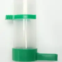 Поилка/кормушка для птиц 10.5&times;3.5 см, 90 мл, зелёная