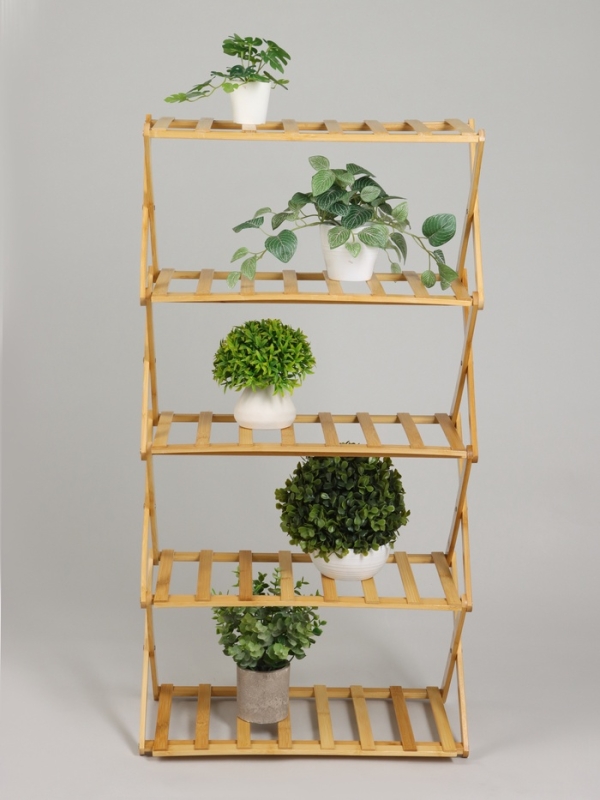 Подставка для цветов Greengo, 5 полок, 50 × 25 × 89 см, напольная, бамбук Подставка для цветов Greengo, 5 полок, 50 × 25 × 89 см, напольная, бамбук