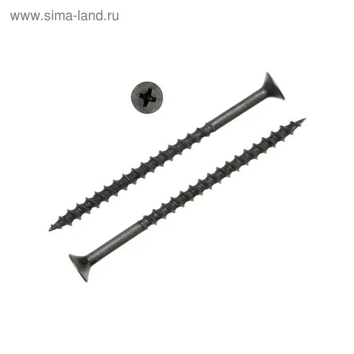 Саморез 4.2&times;70 мм ТУНДРА PREMIUM, потай, крупная резьба, шлиц PH, фосфатированный, 1 кг