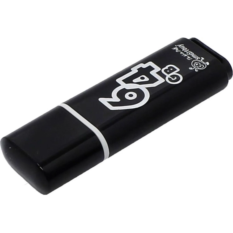 Флеш-память Smartbuy Glossy, 64Gb, USB 2.0, чер, SB64GBGS-K