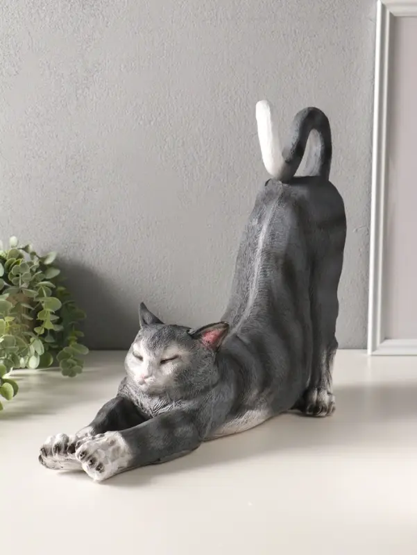 Копилка полистоун "Кот потягивается" 33х36 см