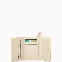 Кошелёк женский на кнопке, 10.5&times;3&times;8.5 см, однотонный, жёлтый