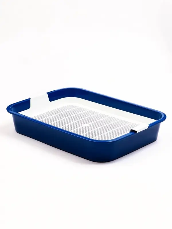 Туалет для кошек &laquo;Белла мини&raquo;, 35&times;26&times;6 см, с сеткой, пластик, синий