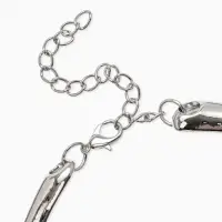 Колье "Стиль", цвет серебро d=12см