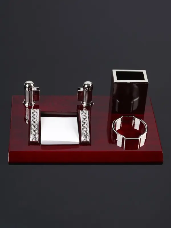 Набор настольный 4 в 1 с визитницей, МИКС