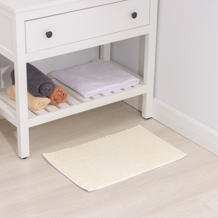 Коврик для дома Доляна «Букли», 40×60 см, цвет молочный Коврик для дома Доляна «Букли», 40×60 см, цвет молочный