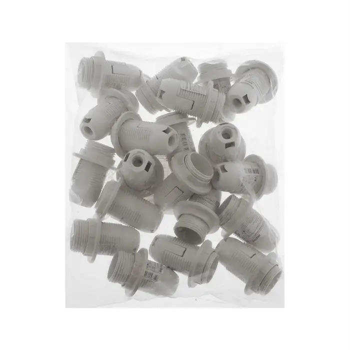 Патрон Smartbuy Е14, пластиковый, с кольцом, термостойкий пластик, белый, SBE-LHP-sr-E14