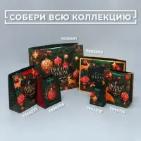 Пакет подарочный новогодний ламинированный «Счастья и радости», MS 18 х 23 х 10 см