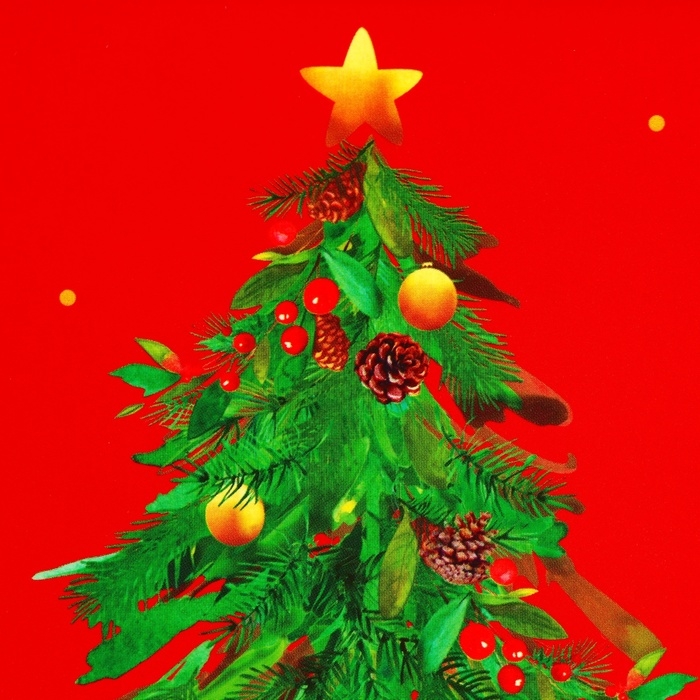 Пакет подарочный новогодний ламинированный Пакет подарочный новогодний ламинированный "Ёлки", 23 х 17,8 х 9,8 см.