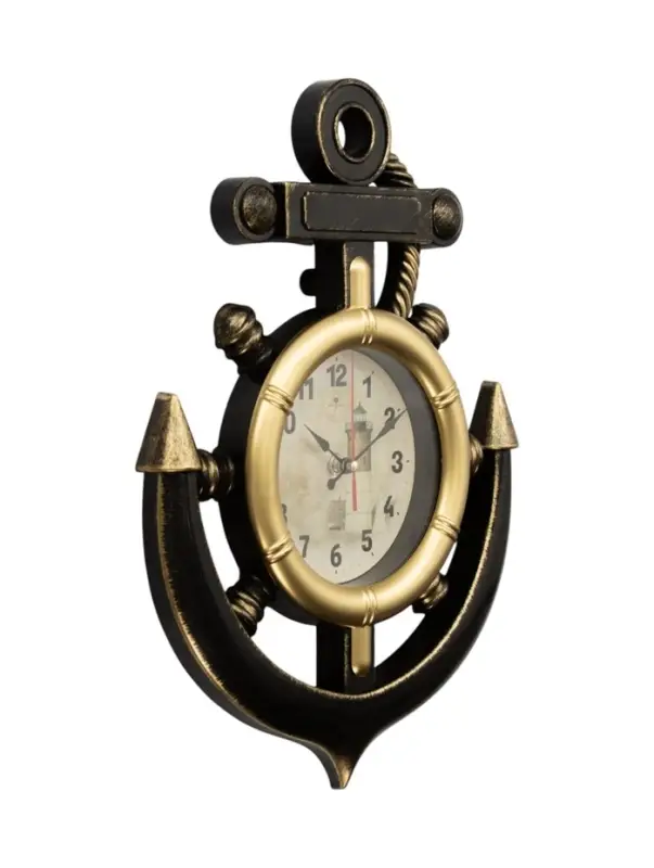 Часы настенные интерьерные &laquo;Якорь&raquo;, бесшумные, плавный ход, 38&times;28.5 см, d=12 см, бронзовые