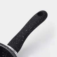 Сковорода Доляна Black Rock, d=14 см, ручка софт тач, антипригарное покрытие, чёрная