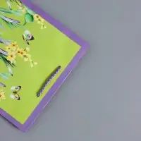 Пакет подарочный ламинированный, "Цветочное поле" 18 х 22,3 х 10 см