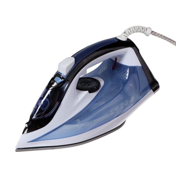 Утюг ENERGY EN-345, 2200 Вт, керамическая подошва, пар, спрей, пар.удар, самоочистка, синий Утюг ENERGY EN-345, 2200 Вт, керамическая подошва, пар, спрей, пар.удар, самоочистка, синий