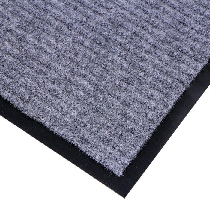 Коврик придверный влаговпитывающий, ребристый, «Стандарт», 50×80 см, цвет серый Коврик придверный влаговпитывающий, ребристый, «Стандарт», 50×80 см, цвет серый