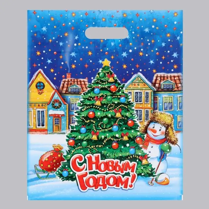 Пакет Пакет "Снежный патруль", полиэтиленовый с вырубной ручкой, 40х50 см
