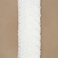 Кружево гипюровое, 35 мм, 14&plusmn;1 м, цвет белый