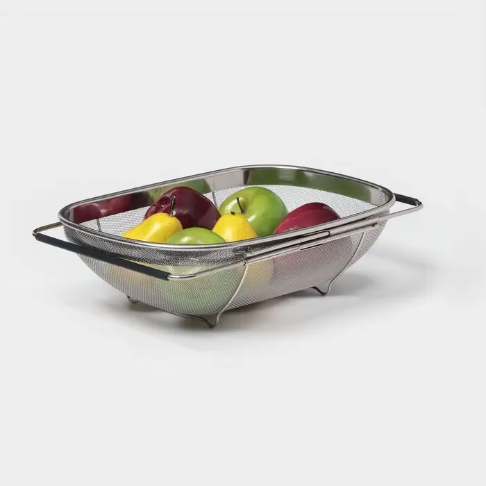 Дуршлаг - сито с ручками Доляна, на раковину, раздвижной, 34&times;23.5&times;10 см