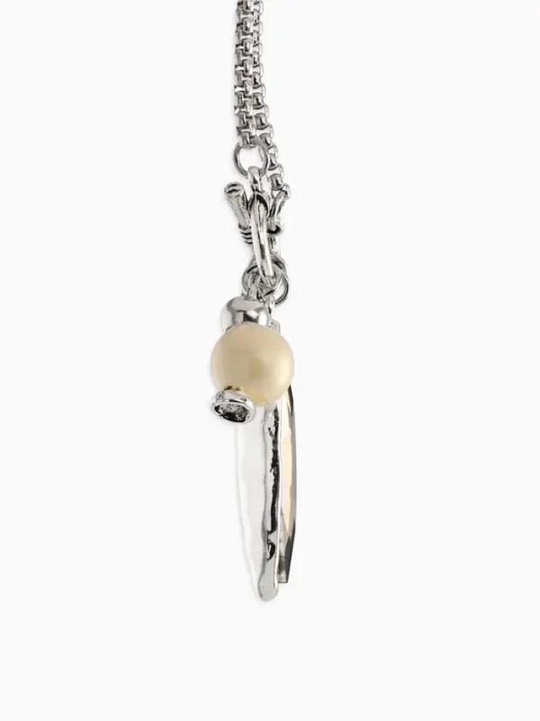 Кулон на цепочке &laquo;Стиль. Эллипс&raquo;, серый в серебре