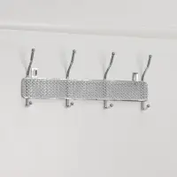 Вешалка настенная Доляна &laquo;Шах&raquo;, 4 двойных крючка, 32.5&times;13&times;6 см, хромированная