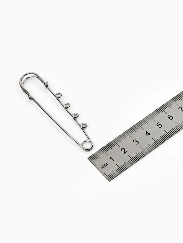Булавка для подвесок PO-065 №03, (набор 2 шт.) 70&times;20&times;7 мм, серебра