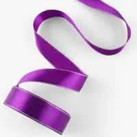Лента атласная, с серебряным люрексом, 25 мм, 23&plusmn;1 м, фиолетовая №35