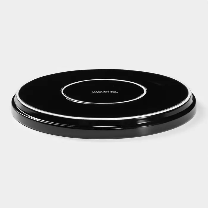 Набор посуды Magistro Night, фарфор, 16 предметов: тарелка d=25.5 см, d=19 см, миска 850 мл, d=15 см, кружка 320 мл, чёрный