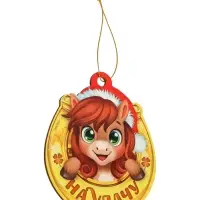 Подвеска новогодняя деревянная Лесная мастерская &laquo;Лошадка. На удачу&raquo;