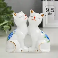 Фигурка керамика &laquo;2 котёнка в цветочек&raquo;, 9.5&times;4.5&times;10.6 см