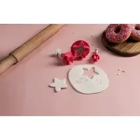 Плунжеры кондитерские Доляна &laquo;Цветок. Листок. Звёздочка&raquo;, набор 3 шт., пластик, розовые