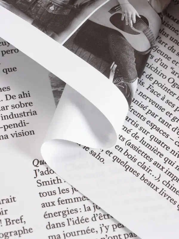 Пленка флористическая "Газета моды" 65мкм, белая, 50х57 &plusmn;1см