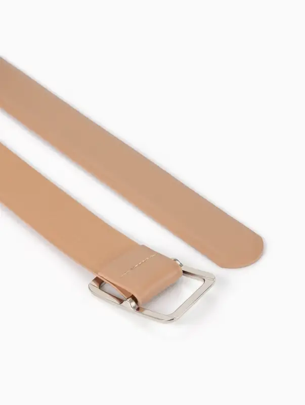 Ремень женский, 3.5&times;110 см, пряжка матовая, затяжка, бежевый