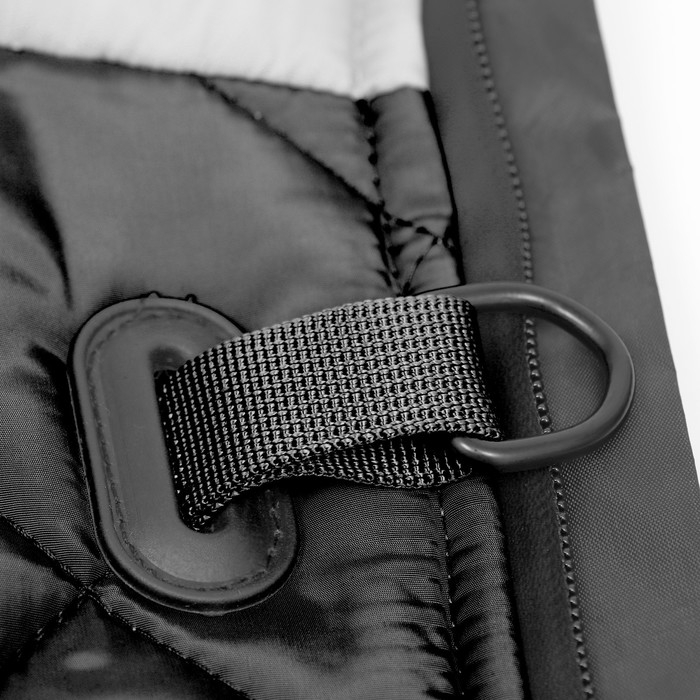 Куртка для больших собак, мембрана, 4XL (ДС 55, ОШ 53, ОГ 73см), серо-чёрная