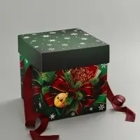 Коробка складная &laquo;Новогодний подарок&raquo;, 15 &times; 15 &times; 15 см