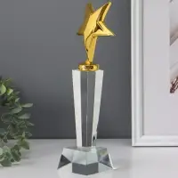 Сувенир "Стела наградная. Золотая звезда", крафт коробка, 27,8х6,8х6,8 см