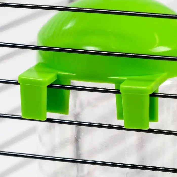 Поилка для клетки, 500 мл, 9 х 6,5 х 23 см, зелёная Поилка для клетки, 500 мл, 9 х 6,5 х 23 см, зелёная