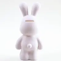 Декор фигурки зеркальной мозаикой "Зайка", серебро