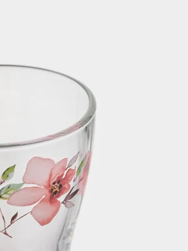 Кружка ОСЗ &laquo;Акварельные цветы&raquo;, 250 мл, стекло, рисунок МИКС