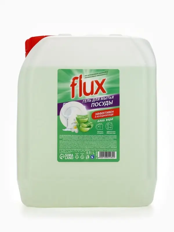 Гель для мытья посуды &laquo;Нежное алоэ&raquo;, 5 л, FLUX