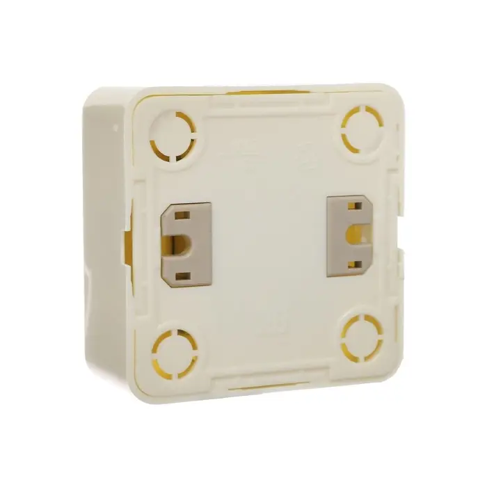 Выключатель Luazon Lighting "Лига", 10 А, 2 клавиши, накладной, с подсветкой, бежевый