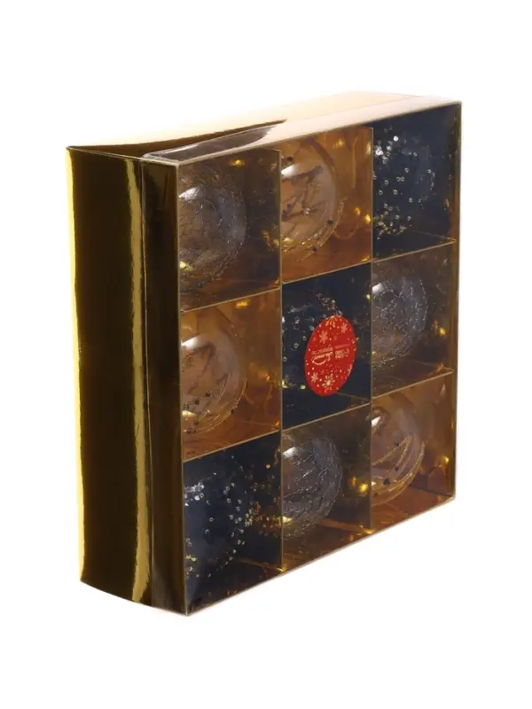 Набор шаров пластик d-8 см, 9 шт Набор шаров пластик d-8 см, 9 шт "Шаннен" созвездие