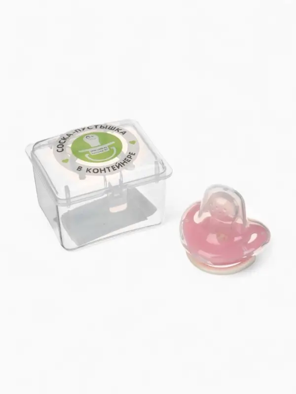 Соска-пустышка анатомическая, силикон, от 0 мес., розовая