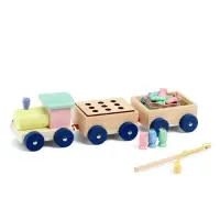 Развивающая игра 3в1 &laquo;Паровозик&raquo;, рыбалка, каталка, сортер, 35&times;11&times;10 см