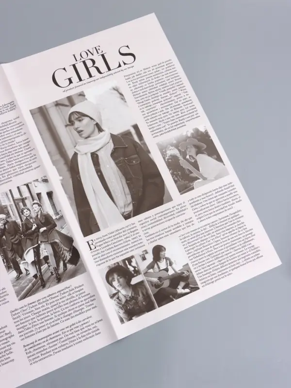 Пленка флористическая "Газета моды" 65мкм, св. розовая, 50х57 &plusmn;1см