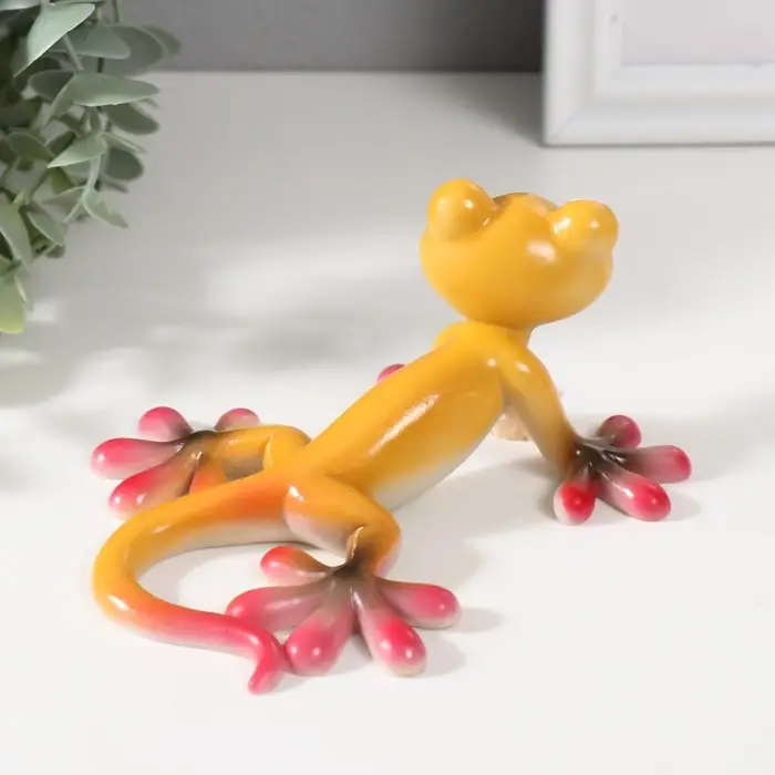 Фигурка полистоун &laquo;Жёлто-красный геккон&raquo;, 13&times;10.5&times;6 см